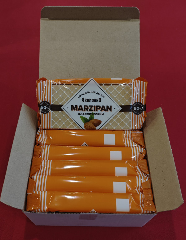 №1 TM Grondard      (11132) Марципан 50%, (блок 6 шт по 200г)        в Котласе