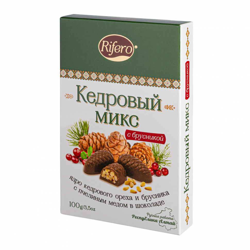  Риф и ко Конфеты "Кедровый микс БРУСНИКА" 100г    в Котласе