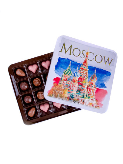№1 Конфеты шоколадны MOSCOW(металлическая коробка)195г) в Котласе